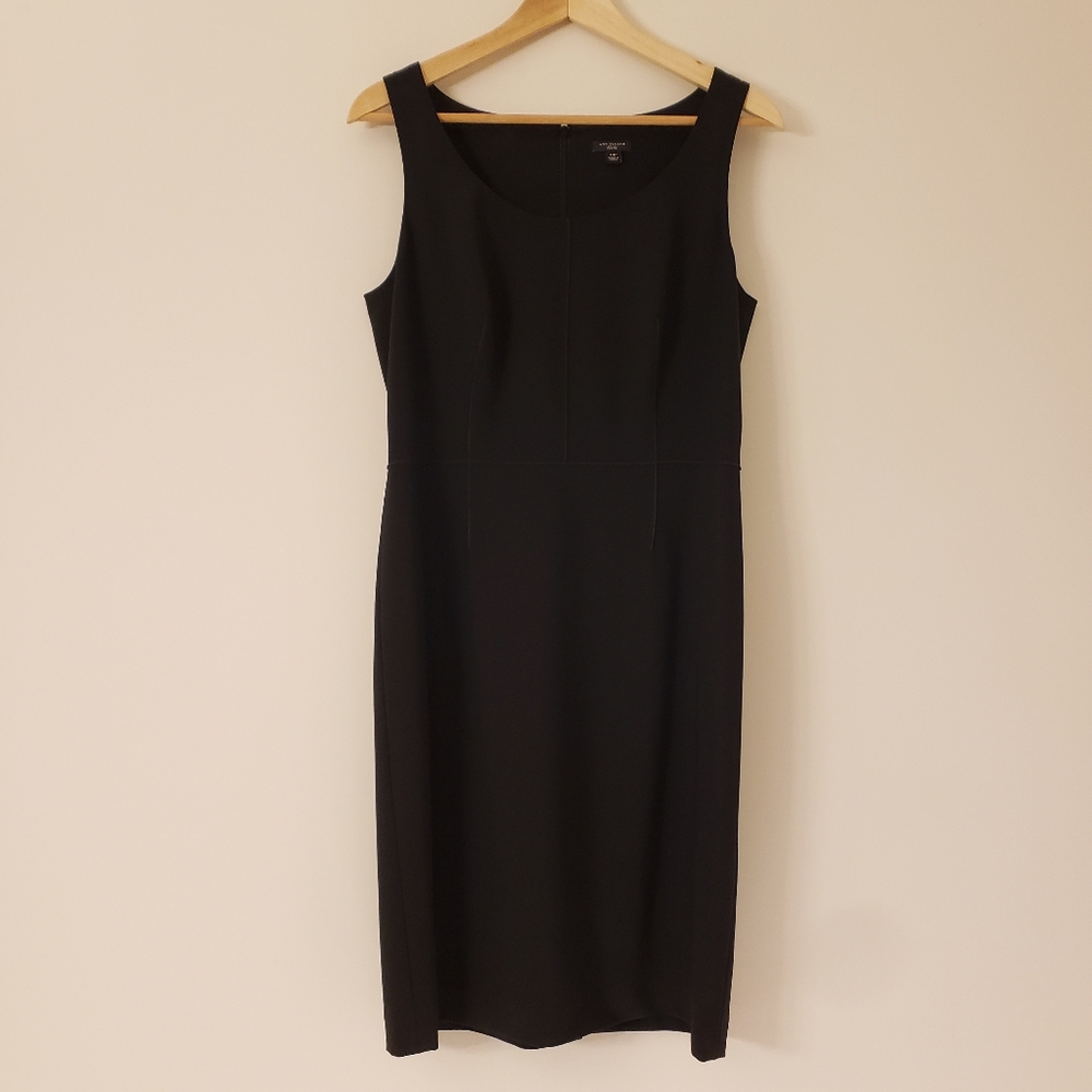 Ann Taylor Petite Size 10P Black Sleeveless Sheath Dress